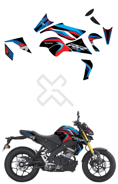RR Edition Full Body Sticker Compatible with MT 15 | Made in Premium Gloss Vinyl with FPF (Fade Protection Film), Waterproof, Precut Sticker, Pack of 1 Compatible with Both Side